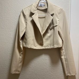 Princess Polly cropped blazer with padded shoulders